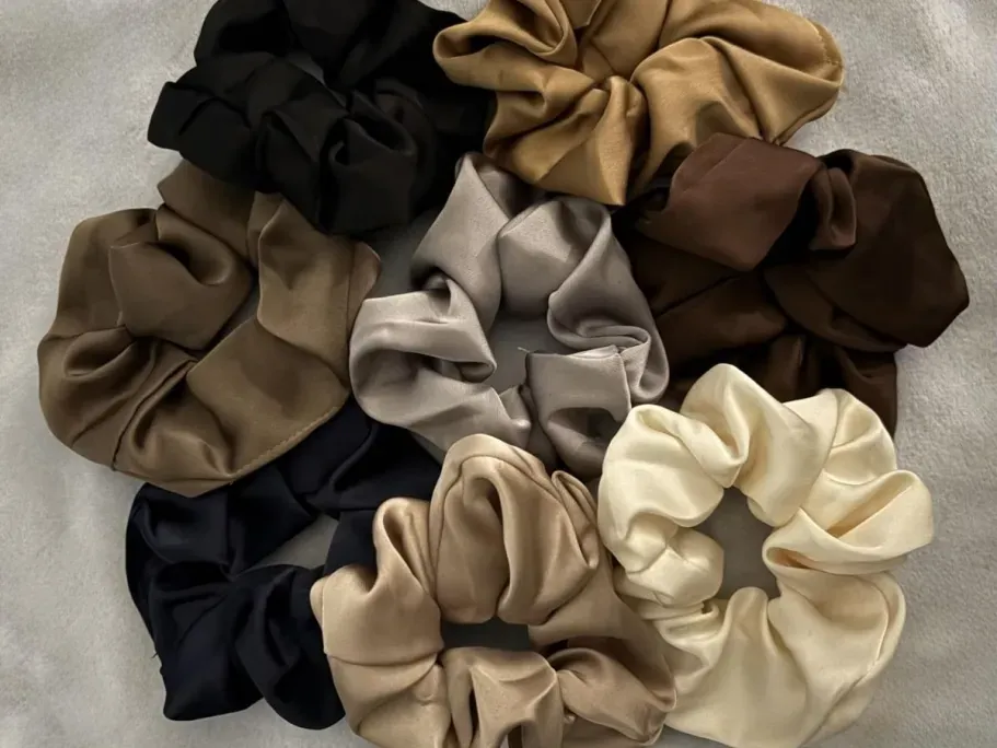 Obeoby Satin Hair Scrunchies 8-Pack