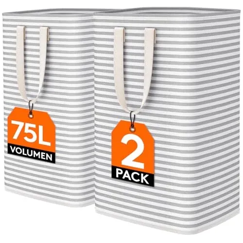 Lifewit Clothes Hamper with Carry Handles 2-Pack