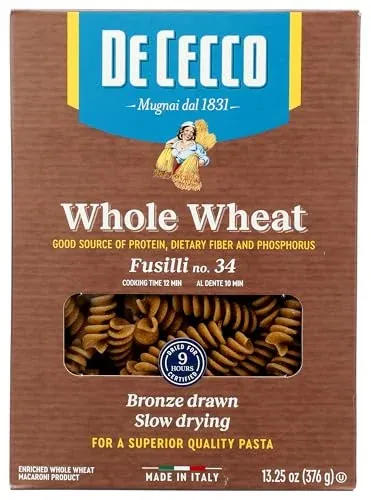 De Cecco Whole Wheat Pasta Fusilli or Penne 13.25 oz