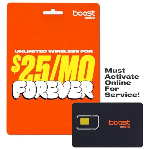 Boost Mobile SIM Kit Unlimited Talk, Text & Data