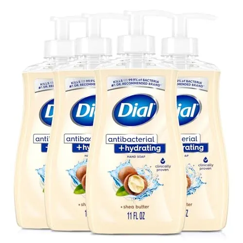 Dial Antibacterial Liquid Hand Soap (Shea Butter) 4-Pack
