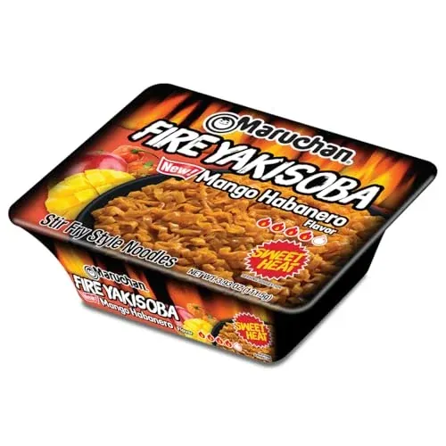Maruchan Yakisoba FIRE Mango Habanero Flavor Instant Ramen Noodles (8 Pack)