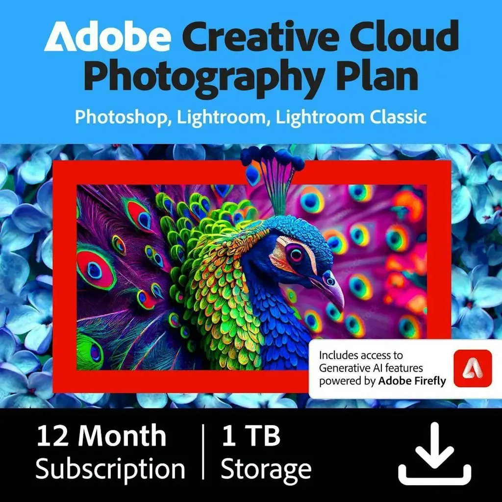 Adobe Creative Cloud Photography Plan 1TB 1-Year Subscription