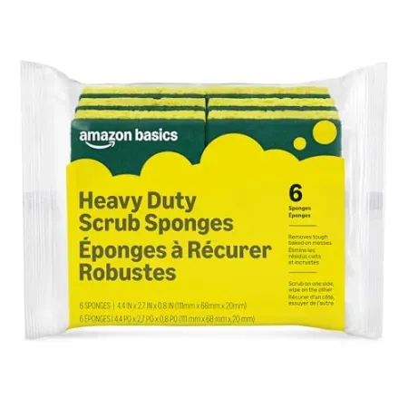 6-Pack Amazon Basics Heavy Duty Scrub Sponges