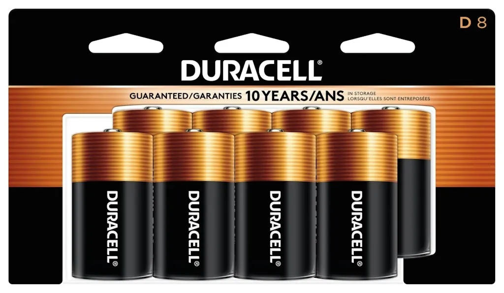 Duracell Coppertop D Batteries 8-Count