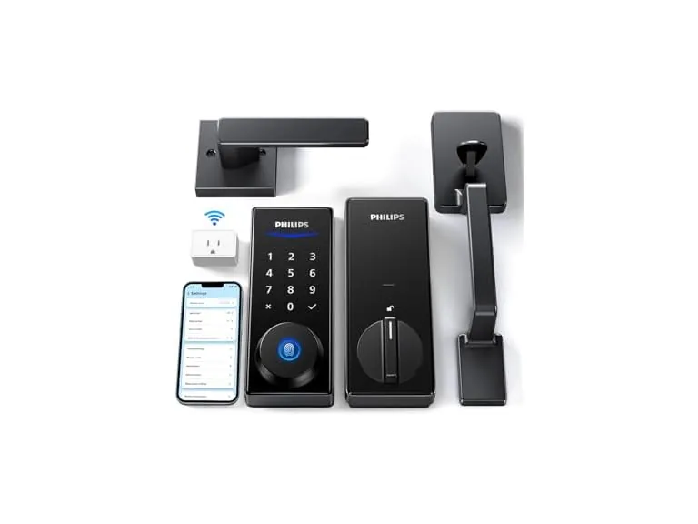 Philips 4000 Series Wi-Fi Fingerprint Touchscreen Smart Deadbolt with Handleset