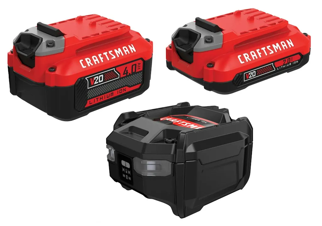 Craftsman 20V Lithium-ion Battery 2-Pack with Charger
