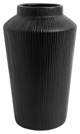 Better Homes & Gardens 10" Angular Tall Ribbed Ceramic Decorative Vase
