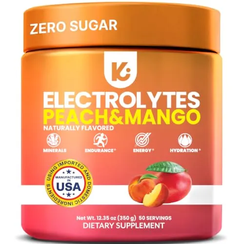 Keppi Electrolytes Zero Sugar Powder Peach Mango 12.5 oz