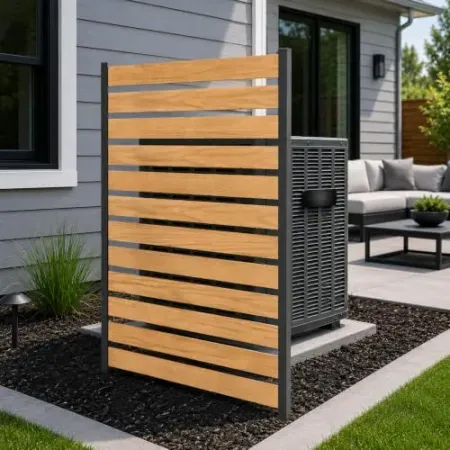 DoCred 38" W x 60" H Wood Privacy Air Conditioner Fence