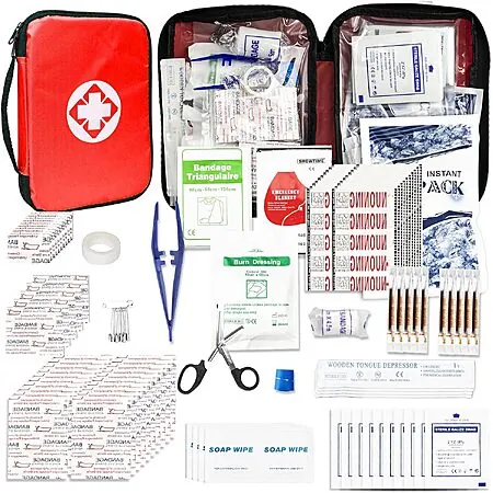 300-pc 1st Aid Car Home Camping Essentials First Aid Kit (various)