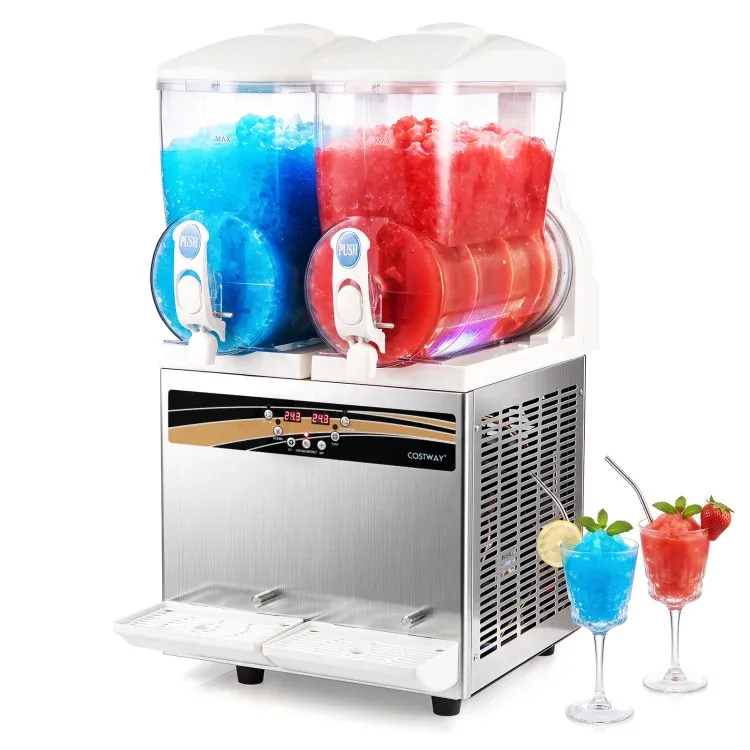 Costway 8 Gal Commercial Slushie Machine with LED Lights