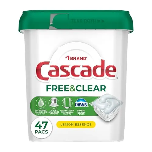 Cascade Free & Clear Dishwasher Pods 47-Count
