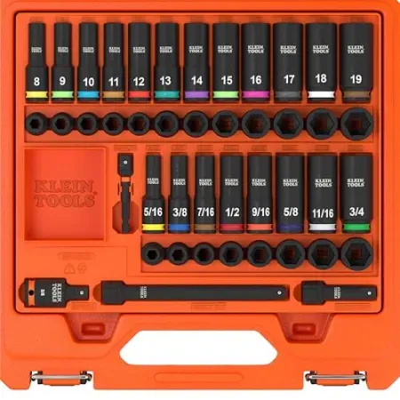 44-Piece Klein Tools 65148HD KNECT Deep-Well and Shallow Impact Socket Set
