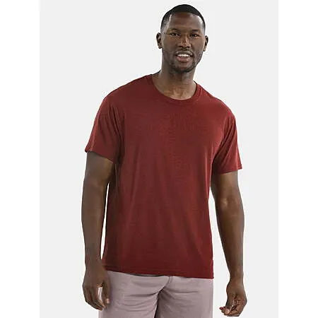 Athletic Works Men's Solid Tri Blend Short Sleeve Tee (Heritage Russet)