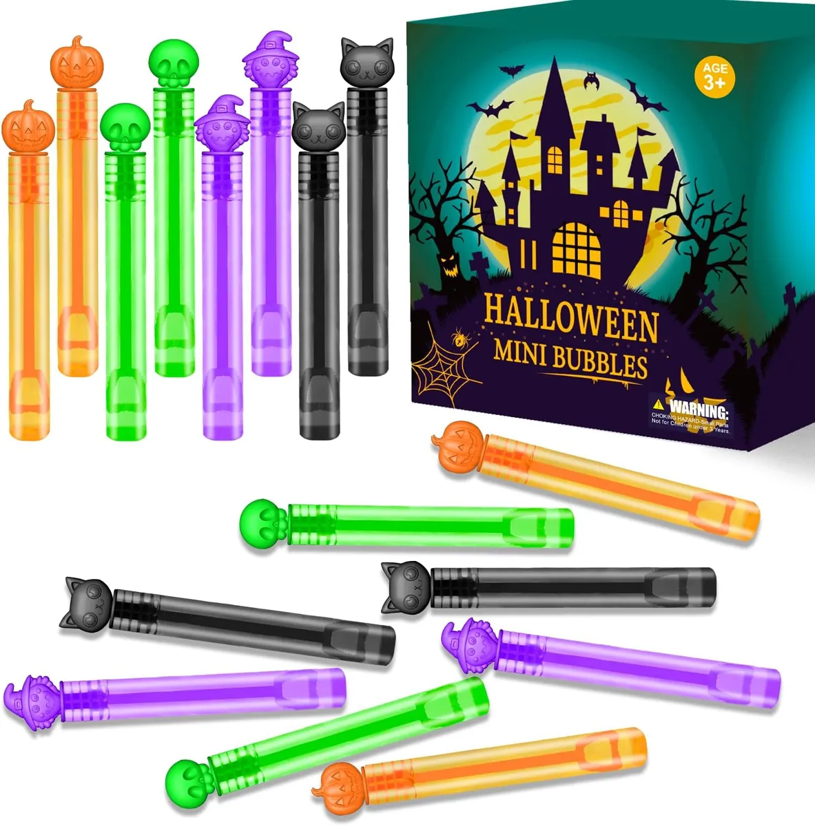 Leetous Halloween Mini Bubble Wands 24-Pack