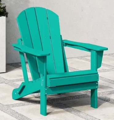 WestinTrends Malibu Outdoor Folding HDPE Adirondack Deck Chair