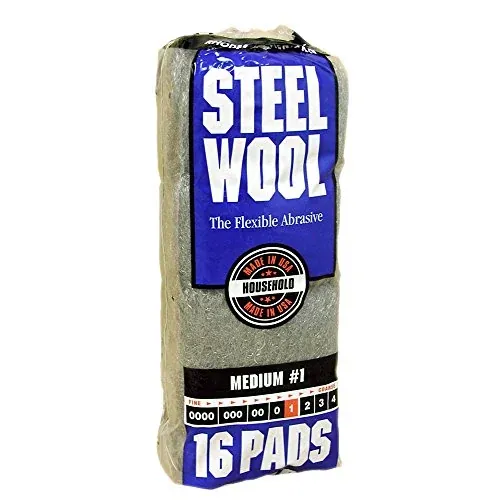 Homax Rhodes American Household Steel Wool 16 pad Medium Grade #1