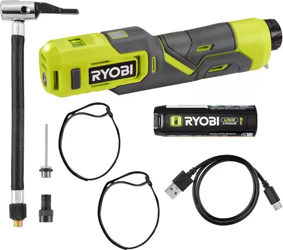 Ryobi USB Lithium Cordless Bike & Ball Pump Inflator Kit