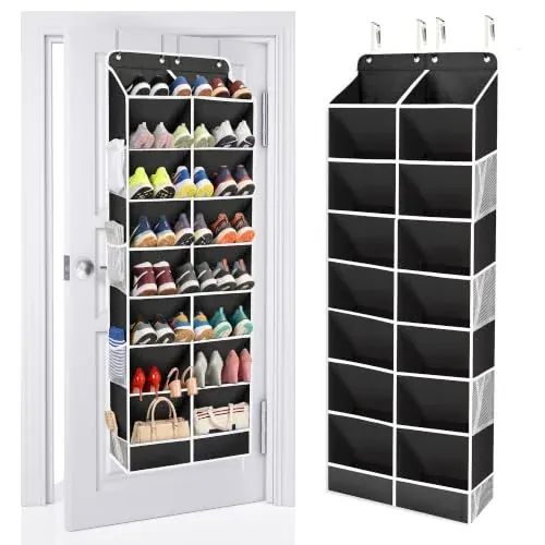 ULG Over The Door Shoe Organizer with 16 Large Pockets
