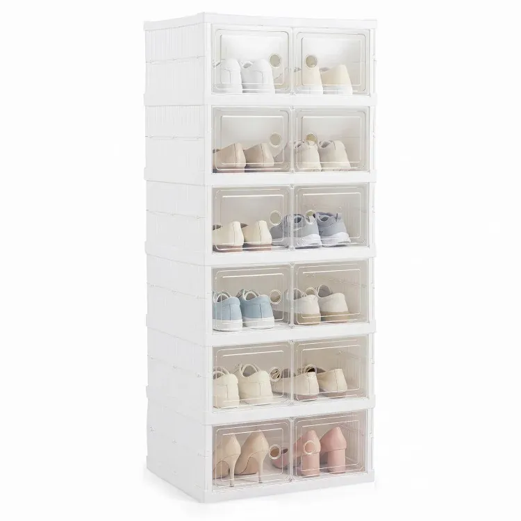 Costway 6-Tier Shoe Organizer Set of 2 for 12 Pairs