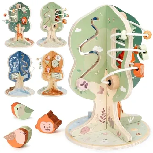 8-in-1 Wooden Activity Cube