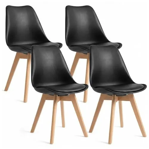 CangLong Dining Chairs Mid Century Modern Dining Chair 4-Count