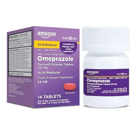 14-ct Amazon Basic Care Omeprazole Delayed Release Tablets