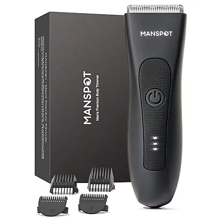 MANSPOT Manscape Rechargeable Wet/Dry Body Hair Trimmer w/ Guards