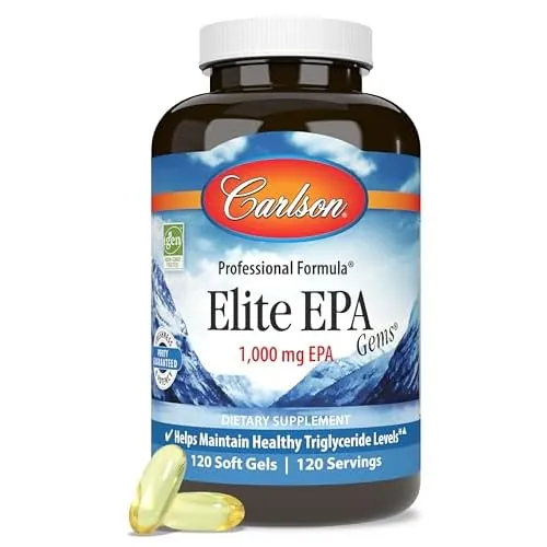 Carlson Elite EPA Gems, 1000 mg, Wild-Caught, 120 Softgels