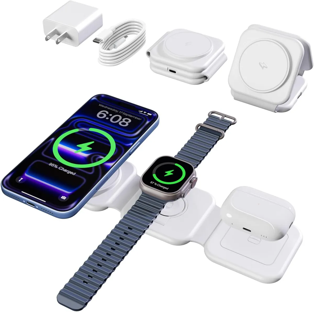 Smile Station 15w Magnetic Travel Charging Station