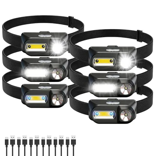 Bud K 6-Pack 3000 Lumen Rechargeable Headlamps