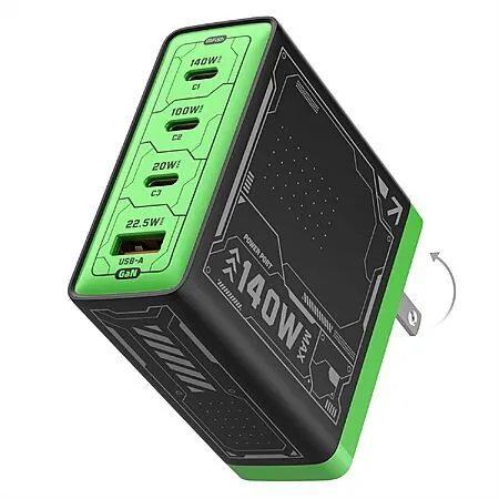 Prime Members: MFish 4-Port up to 140W GaN USB Wall Charger