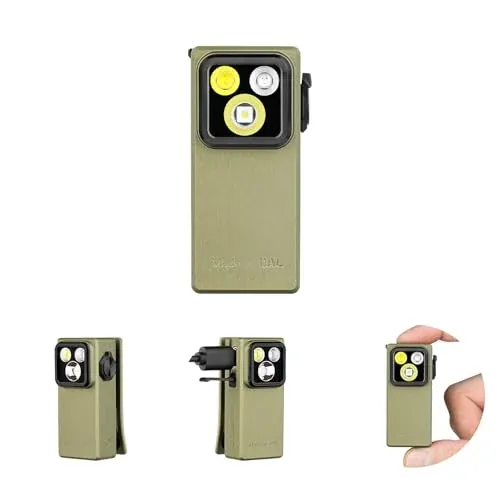 OLIGHT Oclip Ultra 530-Lumen EDC Flashlight w/ Spotlight & 365nm UV (Olive Green)