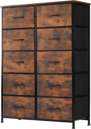 DUMOS 10 Drawer Dresser Storage Organizer Chest