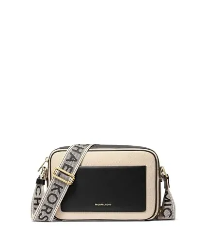 Michael Kors Maeve Large Pocket Crossbody Bag Gold-Tone Hardware/Black