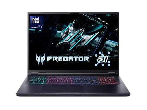 Acer Predator Helios Neo 18 AI Gaming Laptop with 18" WQXGA 240Hz G-SYNC, 32GB DDR5, 2TB Gen 4 SSD