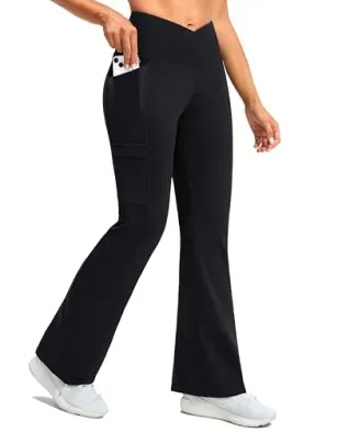 G GRADUAL Women’s Fleece-Lined Flare Pants w/ Pockets