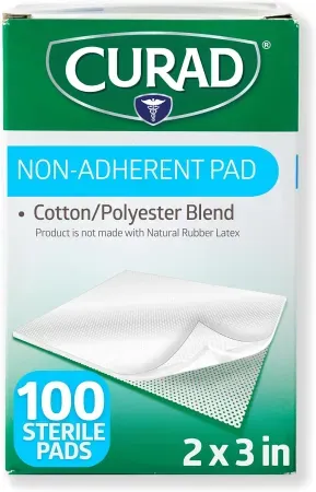 100-Count 2" x 3" Curad Sterile Non-Adherent Pad