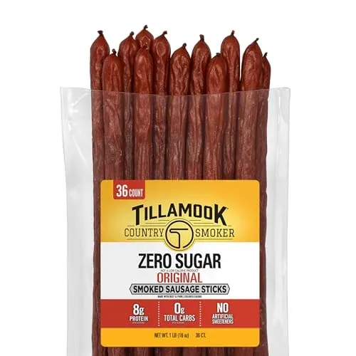 Tillamook Country Smoker Smoked Sausage, Zero Sugar, Original 16-Oz