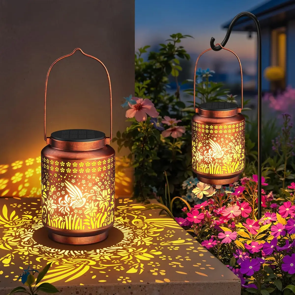 Solar Hanging Lanterns 2-Pack