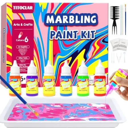 Titoclar Kids' Water Marbling Paint Kit