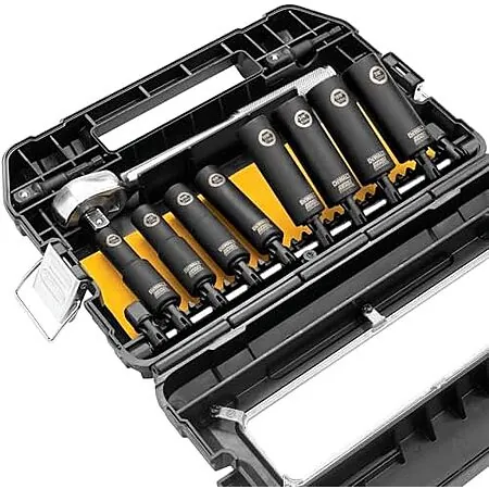 10-Pc DeWALT 1/2" Drive Impact Socket Set w/ 1/4" to 1/2" Adapters