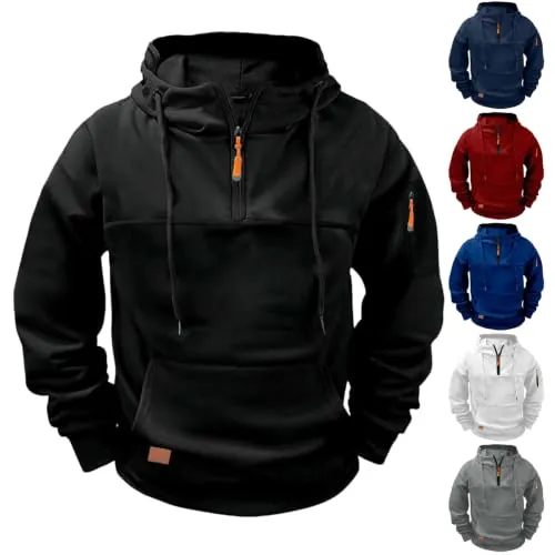 Quarter Zip Pullover Cargo Tactical Sweatshirts