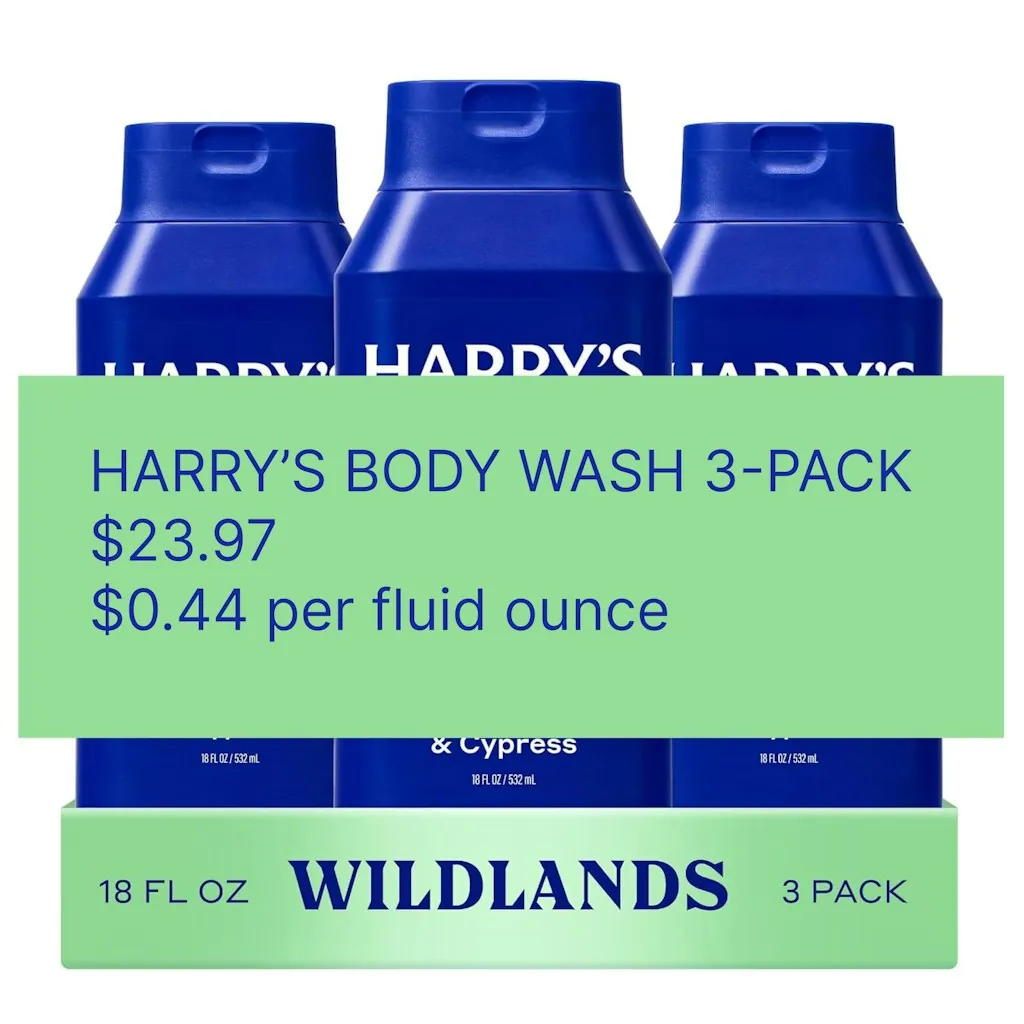 Harry's Men's Wildlands Body Wash 18 fl. oz. 3-Pack