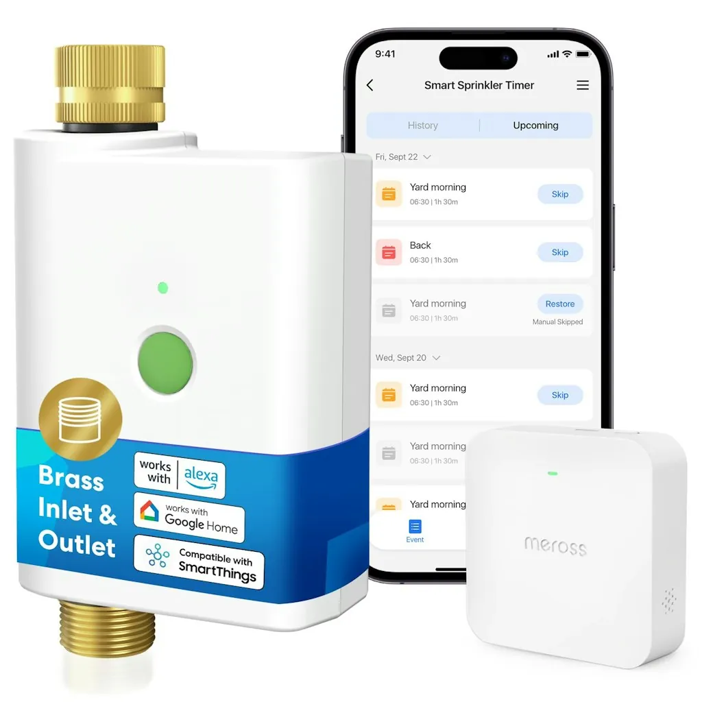 meross WiFi Water Timer for Garden Hose w/ Hub