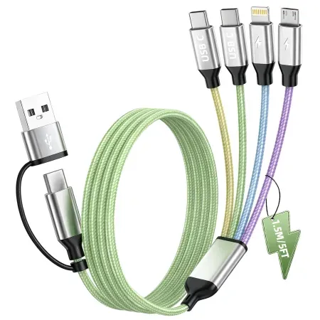 Souina Multi Charger Cable w/ 4-in-2 USB-A / C Charging Cable for Multiple Devices