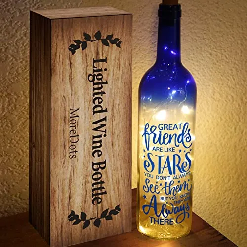 Friendship Wine Bottle Lights with Cork