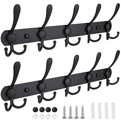 Ticonn Wall Mounted Coat Rack 2-Pack