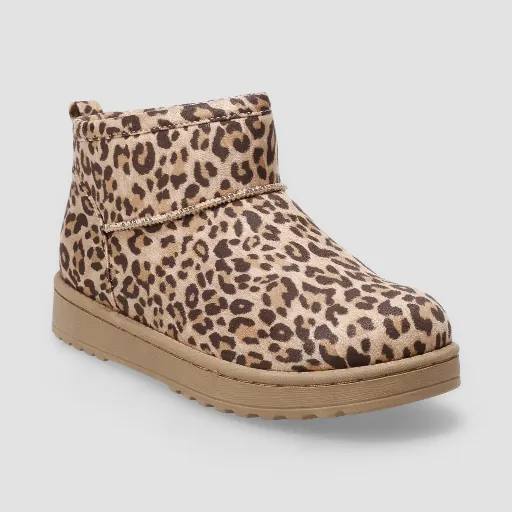 SO Lupita Micro Mini Women's Cozy Ankle Boots in Leopard